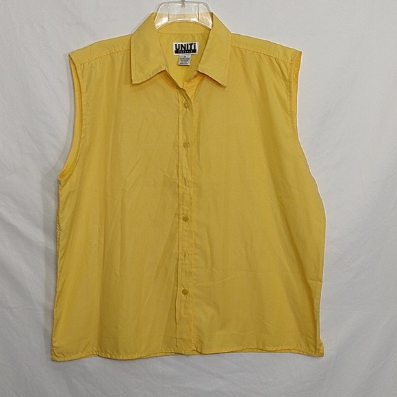 UNITi Casuals Sleeveless Button Collared Shirt - Picture 2 of 12